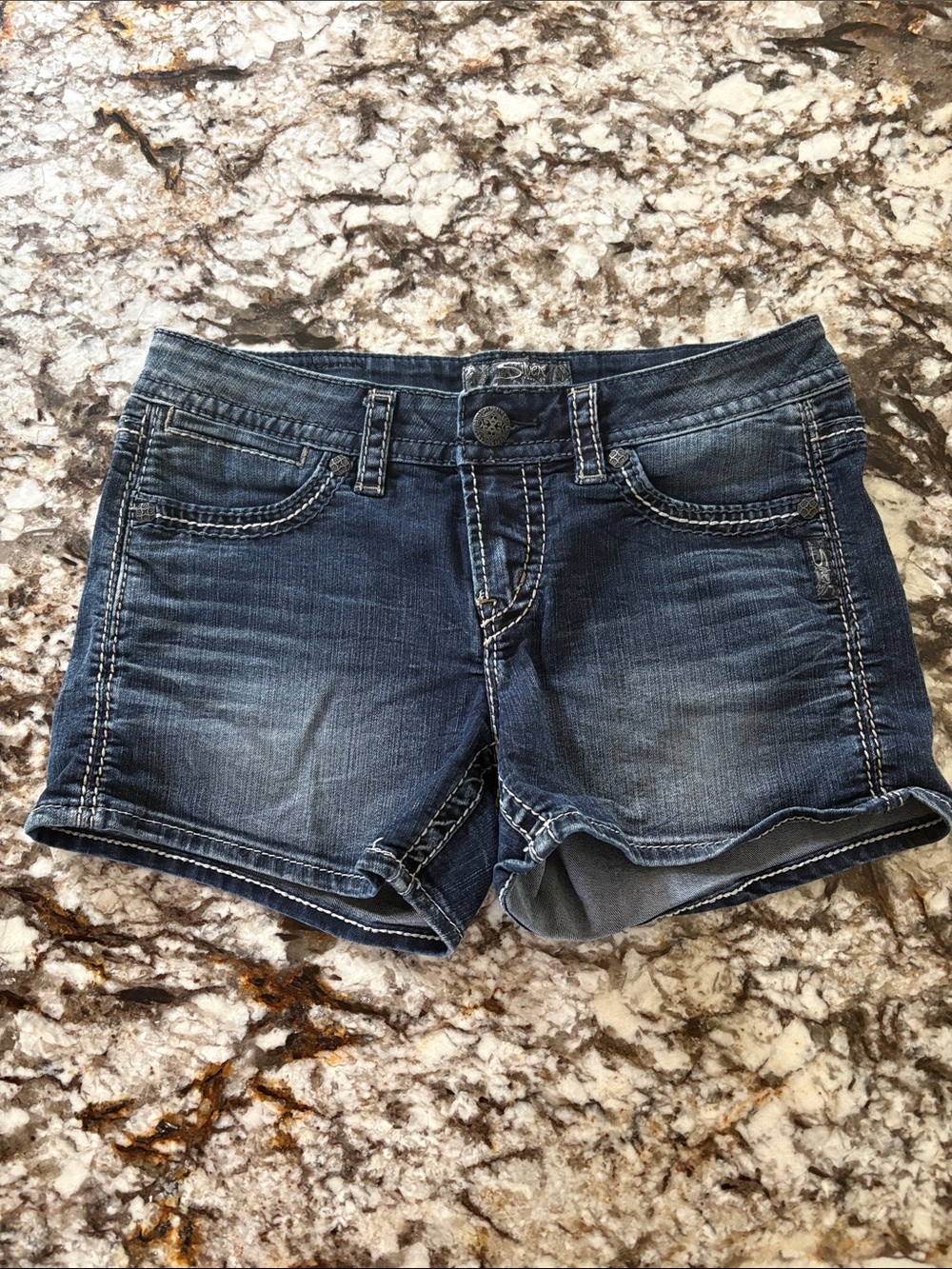 Silver Jeans Dark Blue Women's Denim Short Shorts